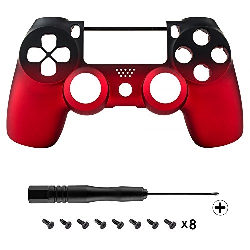 eXtremeRate Shadow Red Soft Touch Replacement Shell Front Faceplate Cover for PlayStation 4 PS4 Controller Generation 1 eXtremeRate Shadow Red Soft Touch Replacement Shell Front Faceplate Cover for PlayStation 4 PS4 Controller Generation 1