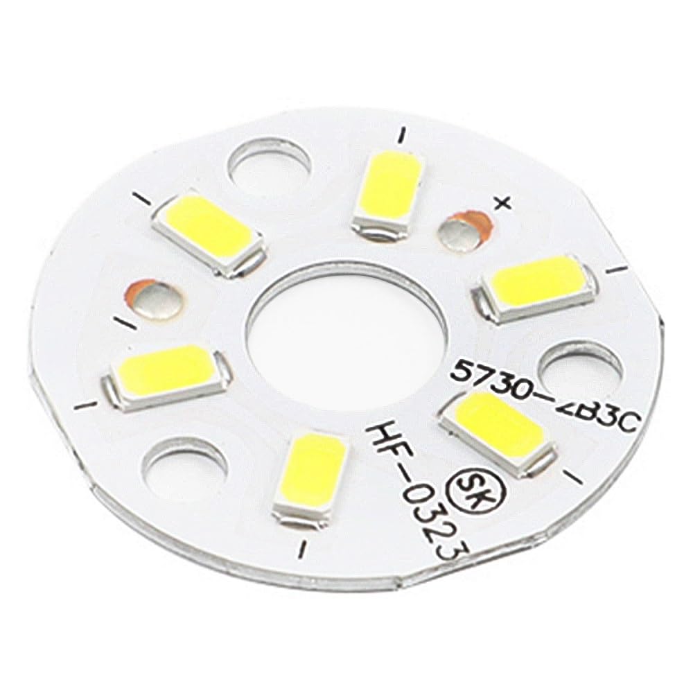 Othmro 3W LED Chip Bulb COB Light Beads, 300mA, 9-11V, 120lm, White 6500K Diameter 31mm, 15pcs