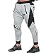 EU Men's Joggers Pants Gym Workout Pant Running Trousers with Pockes Medium Grey
