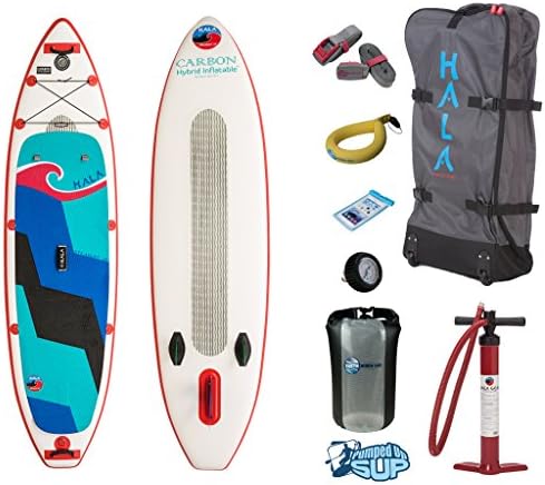 HALA CARBON STRAIGHT UP Inflatable SUP 2017 (10'6 x 32" x 6") Incl. Pumped Up SUP ERS Gear Pack