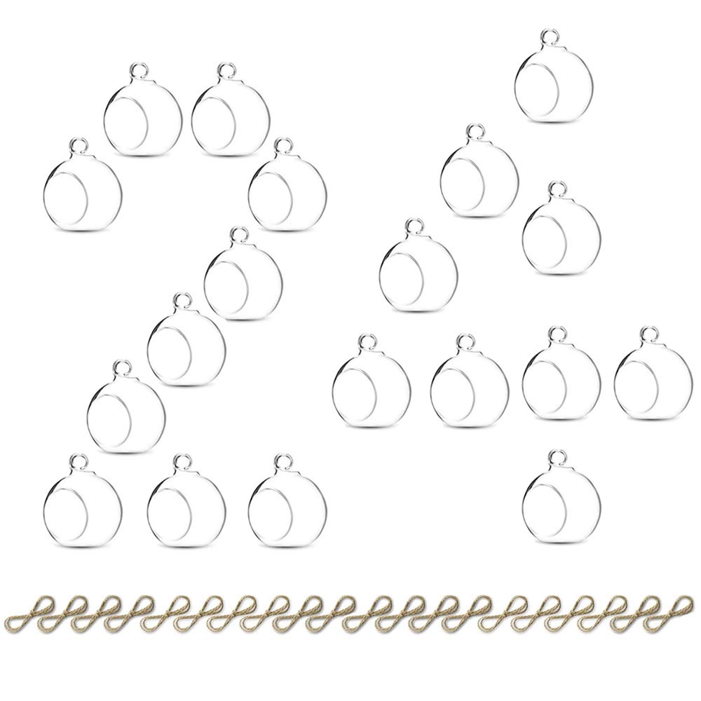 Hanging Tea Light Candle Holder 6cm Mini Glass Baubles Globe Ornament for Christmas Halloween Wedding Tree Decoration