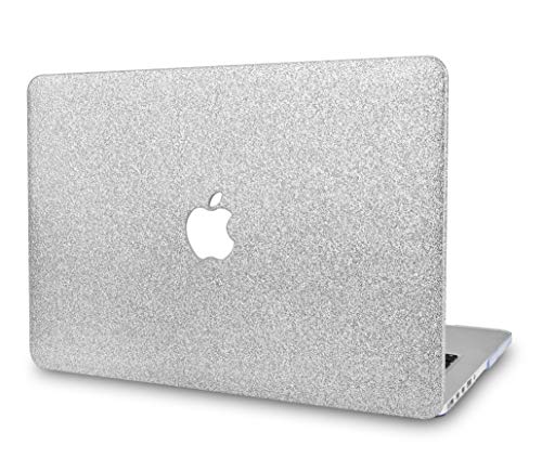 KECC Laptop Case for MacBook Pro 13" (2019/2018/2017/2016) Plastic Hard Shell Cover A2159/A1989/A1706/A1708 Touch Bar (Silver Sparkling)