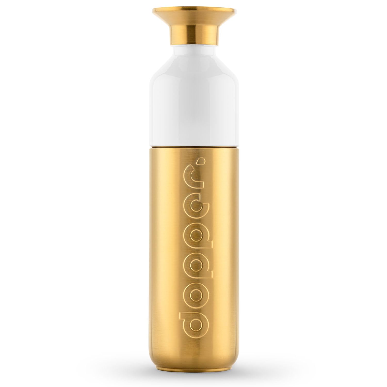 Dopper Steel Gold drinking bottle 490ml - stainless steel water bottle - BPA free water bottle, 18/8 stainless steel, leakproof - sports bottle for sports, outdoor & office — image 1