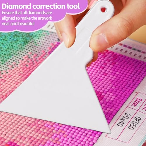 DNSGOOR 247 Pieces All Inclusive Diamond Painting Accessories Kit A2 LED Diamond Painting Light Plates Diamond Painting Sealing Storage Box 5D Painting Tools for