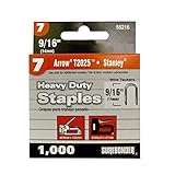 Surebonder 55216 Heavy Duty 9/16-Inch Length Round Crown Wire Tacker Staple, Arrow T25 Type, 1000 Count