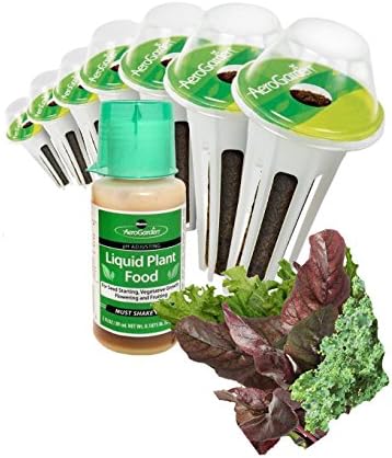 Green Smoothie Seed Kit by Aerogarden with Kale, Mustard and Beet Greens, 7-Pod