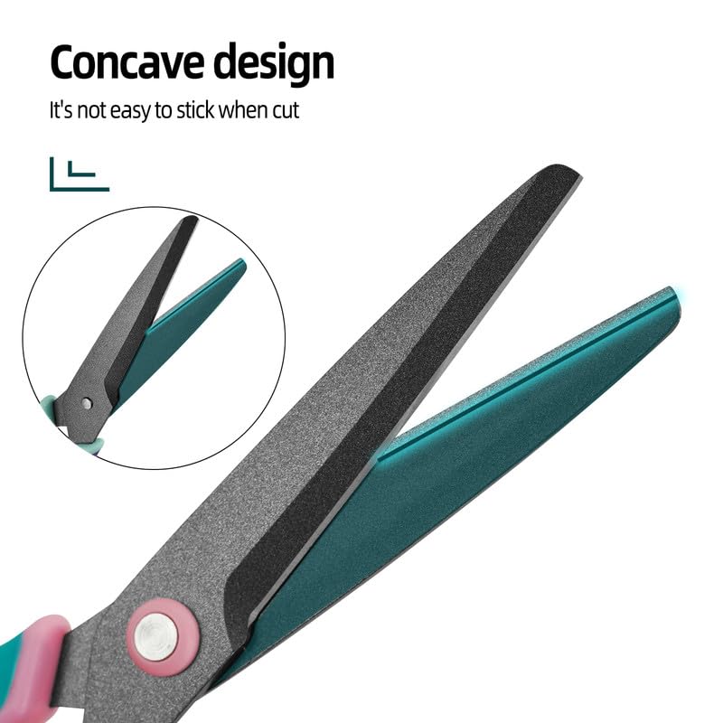 CCR Schere,Scheren Set Mit Antihaftbeschichtung ,Komfortabler Griff 17.5cm Scharfe Edelstahl Bastelschere,Ideal Für Zuhause & Büro 3