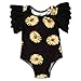 Dovee Baby Newborn Baby Girls Sunflower Bodysuit Romper Jumpsuit Dress Clothes(12-18 Months,Black)