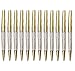 MengRan Shine Gold Pen Diamond Crystal Ballpoint Pens (Pack of 12)(Gold)