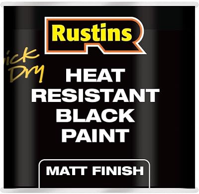 Rustins Heat Resistant Black Paint 500ml