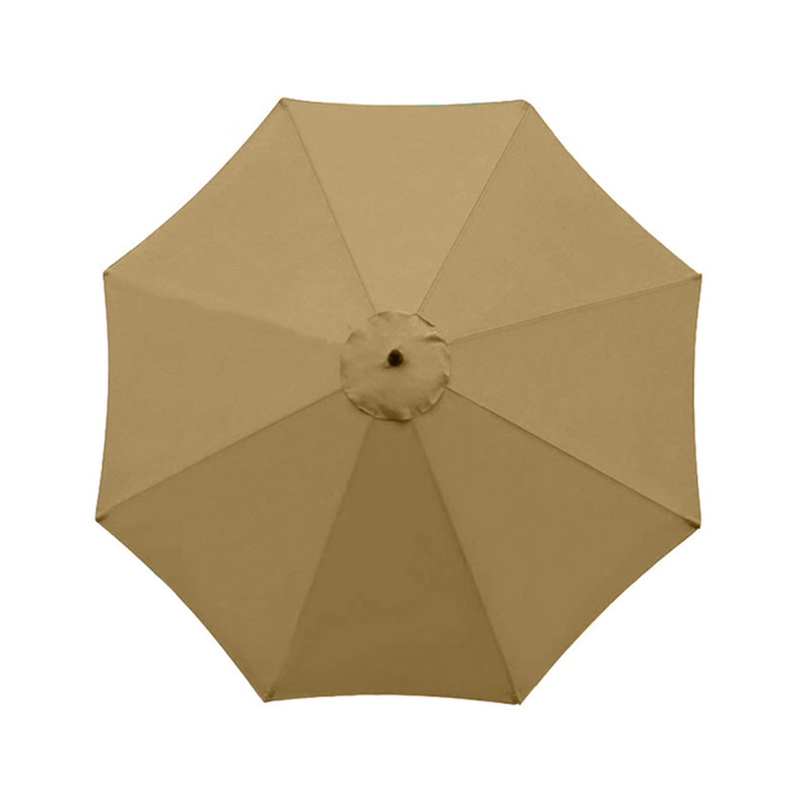 XQZMD Parasol Replacement Canopy - Sun Umbrella Fabric Cover with 6/8 Ribs, 2.7m/3m Garden Canopy Cover Top for Patio Umbrella (Brown-3 m/8 ribs)