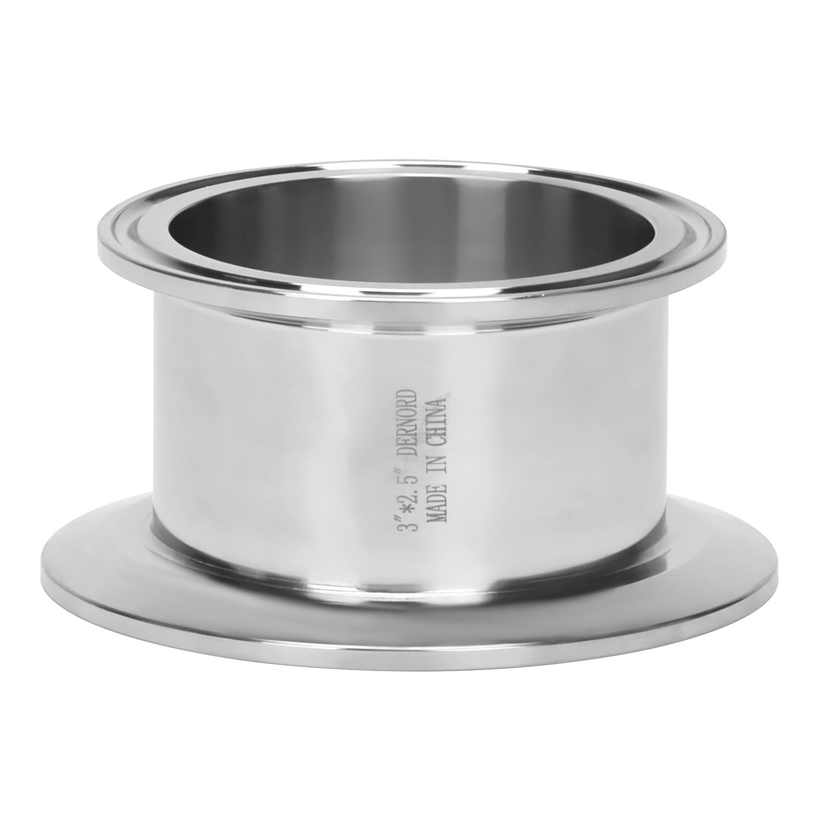 Photo 1 of DERNORD Sanitary Concentric Reducer Tri Clamp Clover Stainless Steel 304 Sanitary Fitting End Cap Reducer (Tri Clamp Size: 3 inch x 2.5 inch)