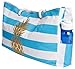 Beach Bag XL, Waterproof Lining, Travel Tote Bag, Zipper Closure, Inner Pockets