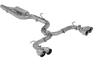 MBRP Cat Back Exhaust, Stainless Steel, Quad Rear Exit | Fits Volkswagen Golf R 2015-2019, MK7/MK7.5, 3 Inch/2.5 Inch Tubing,