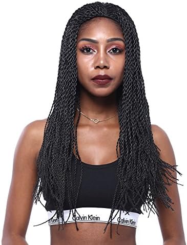 GOTTA Braid Wig 22'' Synthetic Hair Full Wig Twist High Density Long Replacement Braid Wig for Women, Natural Black(#1b)