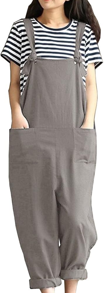 womens grey dungarees