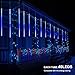 MAOYUE Meteor Shower Lights, 16 Tubes 640 LED Icicle Lights Outdoor Christmas Decorations, Waterproof Cascading Lights for Wedding Christmas Tree Decoration,Blue