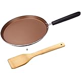 Mokpi Nonstick Skillet Crepe Pan Omelet Pan Pancake Fry Pan Kitchen or Camping Cookware (8-Inch, Gold)