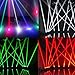 Lixada LED Head Moving Light Rotating Moving Head DMX512 Sound Activated Master-slave Auto Running 11/13 Channels RGBW Color Changing Beam Light