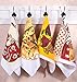 HappyBear Kitchen Towels Cotton Terry Dishcloths, 5 Pack, Super Absorbent Dish Towels, Lint-Free Tea Washcloths, 100% Cotton, 15