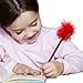 Dazzling Toys Cute Feather Pen – Pack Of 12 Fancy Multicolor Quill Pens, Black Ballpoint Pens With Feathers Top, Calligraphy Accessories, Stationary, School & Office Decor, Aesthetic Gift For Wedding