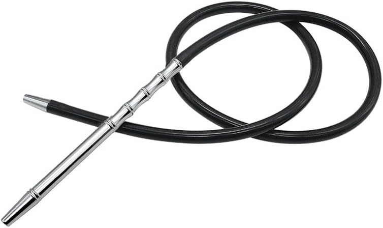 PRESTiQ - 70,87 inches (1,80m) High Quality Soft Touch Hookah Hose/Shisha Hose with Mouthpiece + Adapter in Set | Black | Premium Accessories for Your Water Pipe