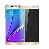 Galaxy Note 5 Screen Protector, Voberry Full Coverage Tempered Glass Film Protector for Samsung Galaxy Note 5 (Gold)