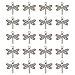 JETEHO 100 pcs Antique Silver Dragonfly Charms DIY Charms Pendants