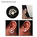 Suyi Fashion Hollow Lotus Flower Earrings Crystal Simple Chic Stud Earrings Set