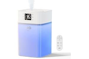 JRD 4L Humidifiers for Bedroom, Cool Mist Humidifier for Large Room, 40H Runtime, 360° Nozzle, Night Light for Home, Office, Baby Nursery, Plants（White）