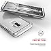 Zizo ION Series Compatible with Samsung Galaxy S9 Plus Case Military Grade Drop Tested with Tempered Glass Screen Protector Silver Clear