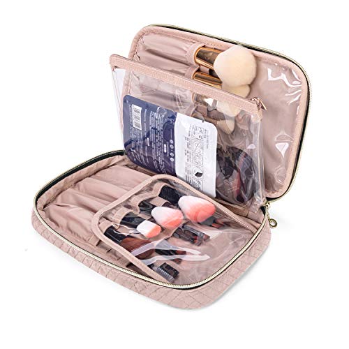 Yarwo Travel Makeup Brushes Bag, Portable Cosmetic Bag for Makeup Brushes (up to 9.4" )and Cosmetic Essentials, Pale Mauve (BAG ONLY) 4 Yarwo Travel Makeup Brushes Bag, Portable Cosmetic Bag for Makeup Brushes (up to 9.4" )and Cosmetic Essentials, Pale Mauve (BAG ONLY)