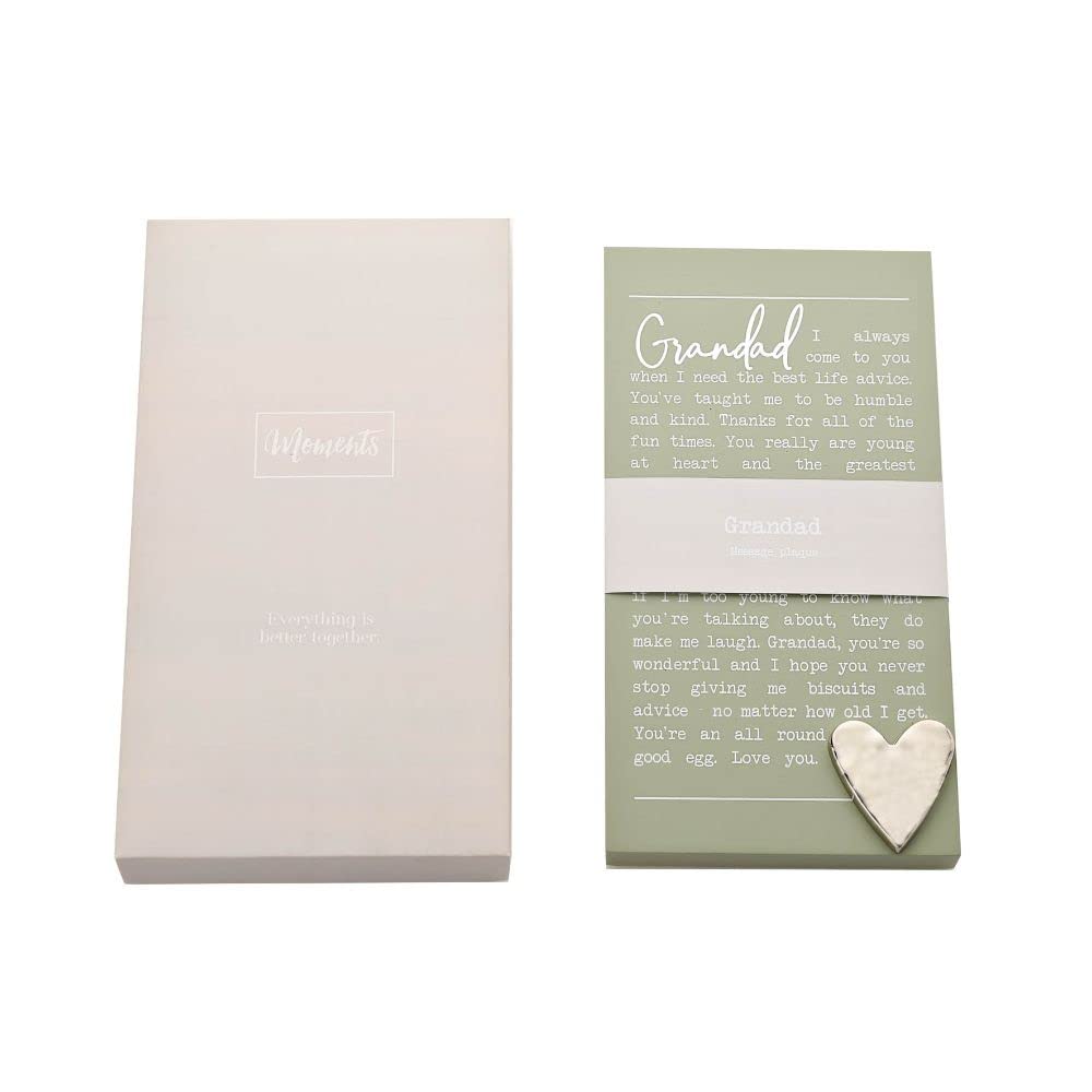 "Grandad" Sentimental Moments Message Plaque Freestanding Or Hanging Gift MO114