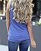 Imily Bela Womens Plain Cut Off Shoulder Crew Neck Tees Shirt Cute Tie Front Tank Tops