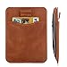 RFID Blocking Wallet, Marge Plus Slim Genuine Leather Card Holder Sleeve Wallet, Front Pocket Wallet RFID Blocking Card Holder Case for Men or Women-Card Holder Design For Up To 12 Cards(Brown)