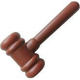 Judge Gavel, Brown Style, Costume Accessory for Courtroom Role Play, Desk Decor