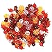 210 Mini Acrylic Fall Maple Leaves Pumpkins Acorns Autumn Table Scatter Thanksgiving Confetti Embellishments Display Ornaments Vase & Bowl Filler Centerpieces Wedding Harvest Party Crafts Decorations