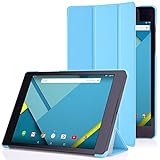 MoKo Google Nexus 9 Case - Slim Lightweight Smart-shell Stand Cover Case with Rubberized back for Google Nexus 9 8.9 inch Volantis Flounder Android 5.0 Lollipop tablet by HTC, Light BLUE
