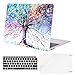 Lalumix MacBook Air 13 Inch Case 2018 Release Model A1932, Rubber Coated Plastic Hard Case Shell Keyboard Cover Screen Protector, Colorful Tree