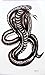 SPESTYLE waterproof non-toxic temporary tattoo stickersWaterproof and sweat of black cobra pattern temp tattoos for men
