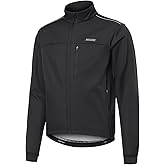 ARSUXEO Thermal Fleece Winter Cycling Jacekt for Men Windproof Insulated Bike Running Active Jacket