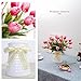 YILIYAJIA Artificial Tulips Flowers with Ceramics Vase Fake Tulip Bridal Bouquets Real Touch Flowers Arrangement for Home Table Wedding Office Decoration(Red)