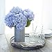 Butterfly Craze Blue Artificial Hydrangeas - Faux Silk Flowers for Wedding Bouquets, Flower Arrangements, Home and Office Decorations - 3 Stems per Bundle