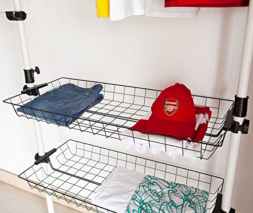 SoBuy Garment Rack, Freestanding Closet ,Clothes Drying Rack, Clothes Rack, Storage Shelving, FRG34