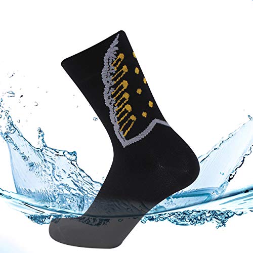 SuMade 100% calcetines impermeables, lana merino hombres mujeres transpirables senderismo correr ciclismo calcetines