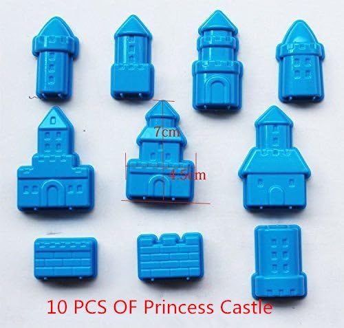Princess Castle Clay Kinetic Motion Sand Modeling Molds Tool Toys, 10 pack