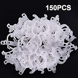 KINGLAKE 150 Pcs Plant Support Garden Clips,Tomato Vine Clips,Tomato Trellis Clips for Vine Vegetables Tomato to Grow Upright and Makes Plants Healthier