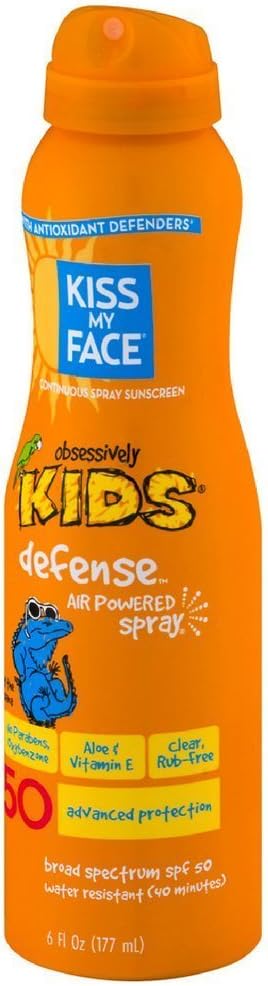 Kiss My Face Kids Defense Continuous Spray Sunscreen SPF 50 6 oz (Pack of 6)