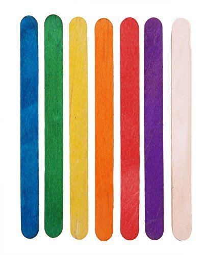 200 Pcs 4.5 Inch Natural Colored Wood Popsicle Sticks, Natural Wood Craft Sticks, Great for Crafts Homemade and DIY Creative Designs