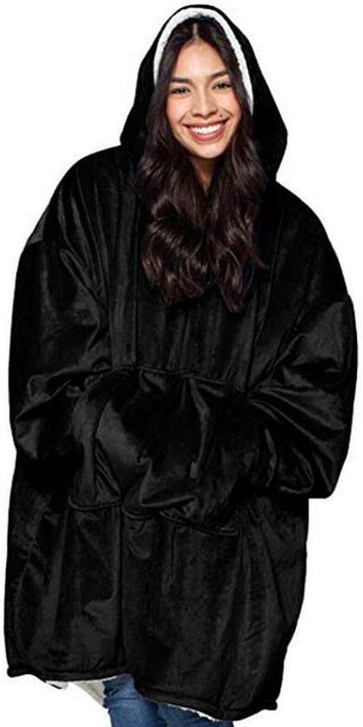 Oversized Sherpa Hoodie Sweatshirt Blanket, Warm and Cozy Hoodie
